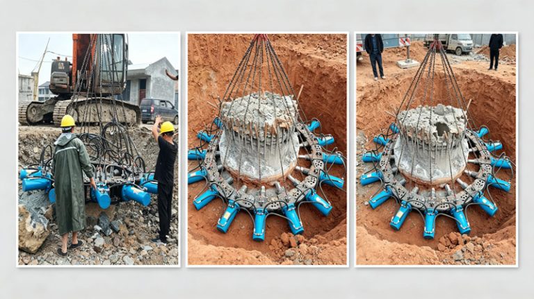 concrete pile cutting machine